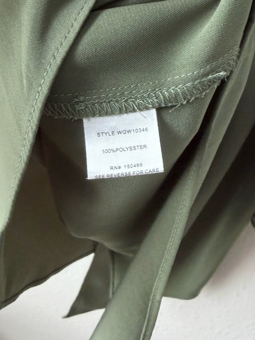 41 Hawthorne Olive Green Keyhole Blouse - Picture 6 of 6